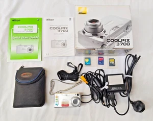 Nikon Coolpix 3700 - Caja Original Manuales Accesorios -Cámara Digital -Funciona -AF - Imagen 1 de 12