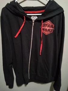 Mens XXL Star Wars Black and Red Zip-Up Hoodie - Picture 1 of 3