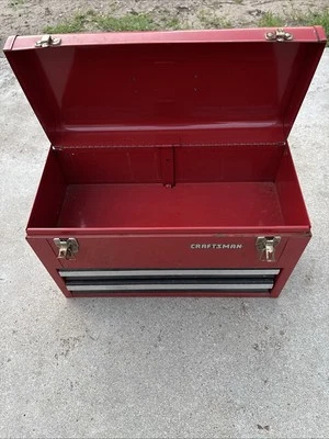 Vintage Red Craftsman Tool Box 2-Drawer 18-½ X 12 X 8-½” 706, 653311 Rare - Image 1 of 4