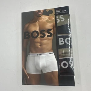 Paquete de 3 calzoncillos boxer elásticos de algodón multipotencia Hugo Boss para hombre talla M - Imagen 1 de 5