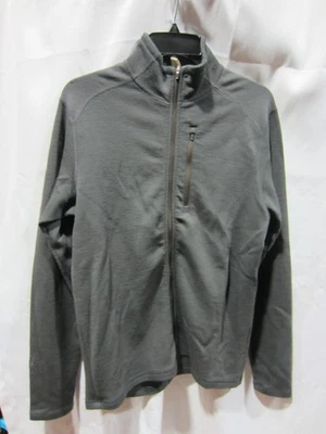 Ibex 100% Merino Wool Full Zip Long Sleve Sweater Jacket Men's Medium Charcoal - Image 1 of 4