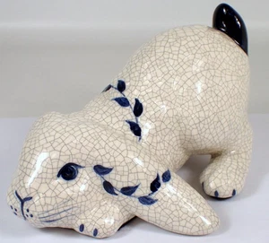 MINT Vtg The Potting Shed Dedham Pottery Long Floppy Ear Bunny Rabbit Figurine - Picture 1 of 8