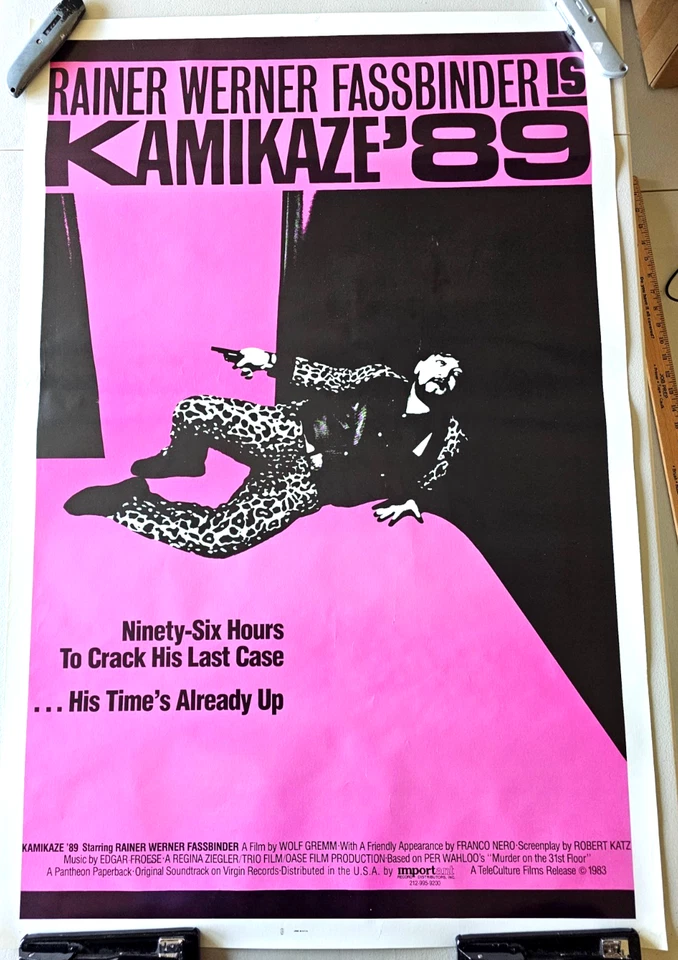 PÓSTER ORIGINAL DE LA PELÍCULA KAMIKAZE 1989 27X41 RAINER WERNER FASSBINDER ALEMÁN Foto 1 de 1