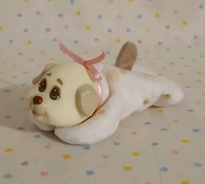 Vintage Hasbro Puppy Surprise White Brown Replacement Baby Stuffed Plush 4" - Picture 1 of 7