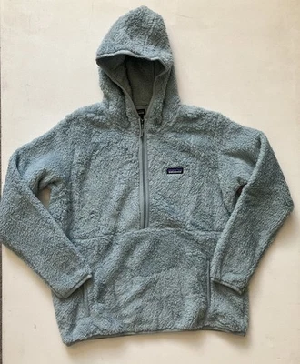 Patagonia Women Size XL Los Gatos Half Zip  Fleece Pullover hooded Blue - Image 1 of 4