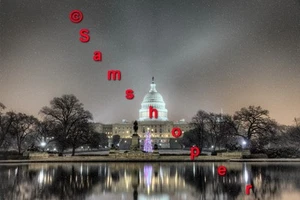2013 USA Washington DC Kapitol Weihnachtsbaum Schneetag Fotodruck 20" x 30"  - Bild 1 von 2