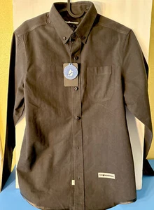 Hundreds Water Resistant Long Sleeves Grey/black Button Down Shirt Men SZ Medium - Picture 1 of 8