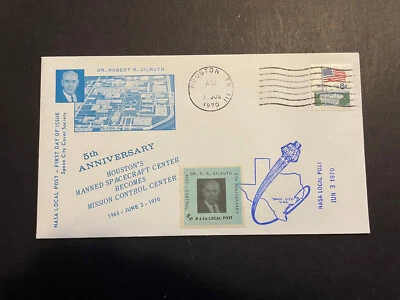 NASA Local Post 5th Anniversary - FDC 1970, Sc #1338, Crisp! - Image 1 of 2