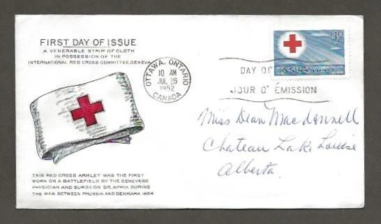 Canadá Primer Día Cubierta 1952 Cruz Roja, UEL Cachet [ 219 Foto 1 de 1