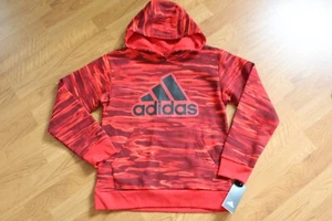 NWT BOYS ADIDAS SZ M 10-12 HOODIE RED - Picture 1 of 6