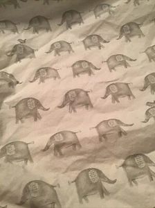 Pottery Barn Kids Taylor Elephant Crib Toddler Sheet Gray Elephant Used - Picture 1 of 3
