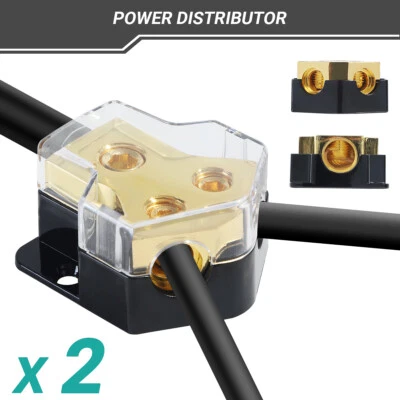 Bloque de distribución divisor de audio para automóvil potencia calibre 0/2/4 entrada calibre 4/6/8 salida Foto 1 de 4