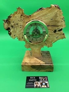 Exotische Buckeye Wurzelholz Manteluhr handgefertigt - Bild 1 von 7