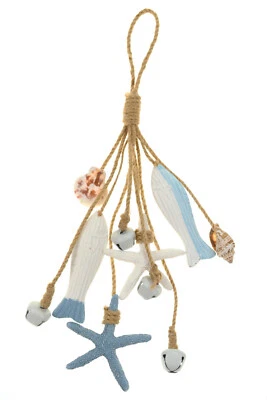 Maritimer Wandhänger Fisch & Seestern Länge ca. 33cm Wanddeko Badezimmer Deko - Bild 1 von 4