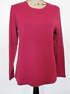 Chico's NWT Leanna LS Basic Knit Women's Size L & XL Maroon Top Free Shipping - Picture 1 of 4
