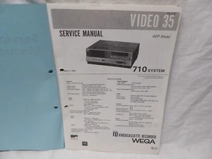 Service Manual - SONY SLC6E und WEGA 710 - Video-Recorder Beta - Kopie von Lange - Picture 1 of 2