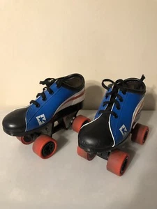 80's BLUE + White roller skates 800J Sunrunners Youth Size 4 Skater Shoes. - Picture 1 of 8