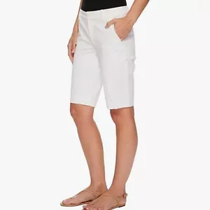 Bermudas elásticas blancas para mujer Lauren Ralph Lauren talla 12 nuevas sin etiquetas - Imagen 1 de 8