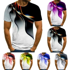 3D-Druck T-Shirt Herren Damen Größe tolle Grafik Freizeit Oberteil Tee Shirts - Bild 1 von 8