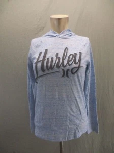 Hurley Size 12-13 YRS Girls Blue Running Knitted Lightweight Athletic Hoodie 311 - Picture 1 of 9