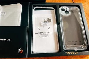 5-in-1 LK for iPhone 14 Max/Plus Case 2 Pack Tempered Glass Screen Protector - Picture 1 of 10