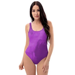 Deep Orchid Soft Abstract One-Piece Swimsuit - Picture 1 of 30