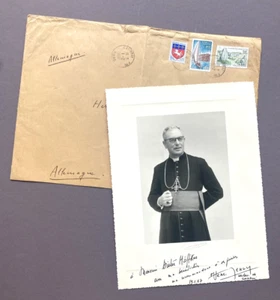 HENRI JENNY (†1982) Bischof/bishop Frankreich signed Foto-Karte 18x24 Autogramm - Picture 1 of 1