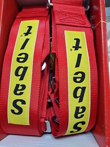 Sabelt 3" red shoulder harness pair - Picture 1 of 5