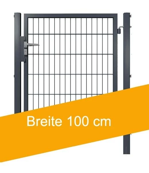 Sonnewelt Gartentor Anthrazit 100x100cm - Zauntür Mit Schloss