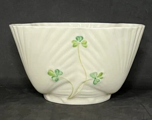 Belleek Irish Porcelain Harp Shamrock Cereal Bowl 7th Mark Pristine! - Picture 1 of 7