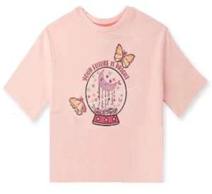 365 Kids from Garanimals Girl Short Sleeve Boxy Graphic T-Shirts Size~ 5 - Picture 1 of 3