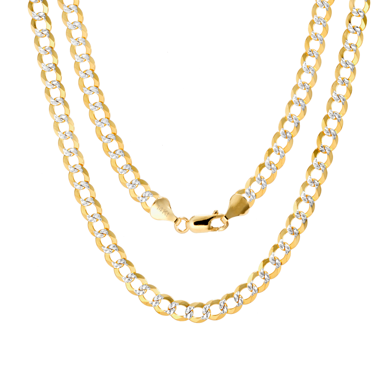 14k Yellow Gold Solid 6mm Diamond Cut 