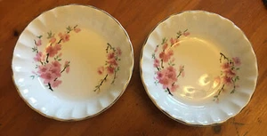 W S George Bolero 6" Untertasse Dessertschale Pfirsichblüte 2er Set - Bild 1 von 8