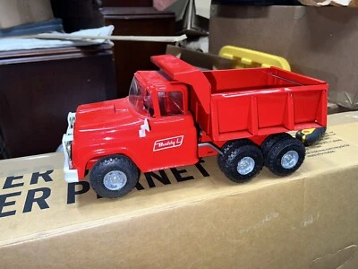 Camión de volteo Buddy L hidráulico Husky tándem de 10 ruedas restaurado 5442 acero prensado Foto 1 de 4