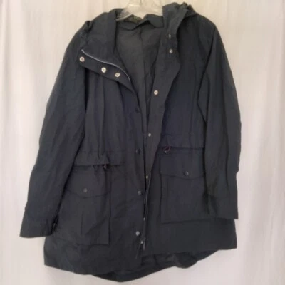 Gabardina para mujer J Crew azul marino Belvedere Swing chaqueta de lluvia abrigo talla M/L Foto 1 de 4