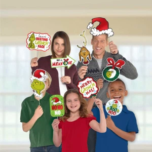 Christmas Party Supplies Dr Seuss The Grinch Photo Prop Kit Decoration Xmas - Picture 1 of 1