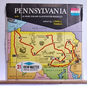 Pennsylvania 3-reel Set A630 - Sawyers S6b ed. A View-Master Map Packet - Picture 1 of 5