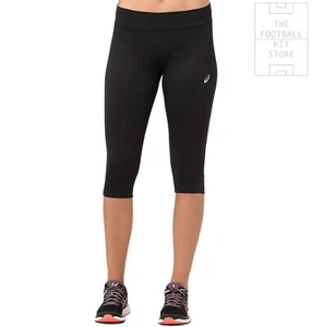 Asics Capri Knee Tights Womens - Black Short Length Leggings - All Sizes - Picture 1 of 6