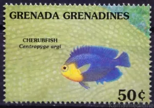 Grenada Grenadines 1991 MNH, Cherubfish (Centropyge argi), Marine Life, Fish - Picture 1 of 1