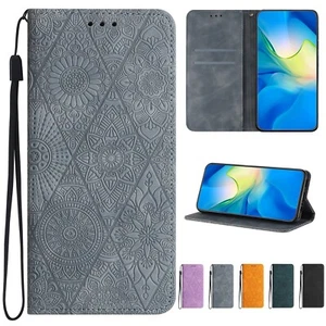 Leather Flower Totem Wallet Stand Phone Case For Google Pixel 9 Pro XL 9 Pro 9 - Picture 1 of 17