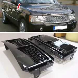 Guardabarros de rejilla de ventilación lateral para Land Rover Range Rover L322 sobrealimentado negro mate - Imagen 1 de 8
