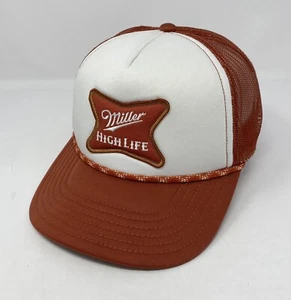 Miller High Life Racing Trucker Sombrero SnapBack Espuma Malla Cuerda Gorra Parche Nascar Usado en Excelente Condición - Imagen 1 de 7