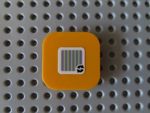 Lego 1 x piastrella 4x4 arrotondata 4 piedi 68869pb002 adesivo arancione chiaro 71360 NUOVO - Foto 1 di 1