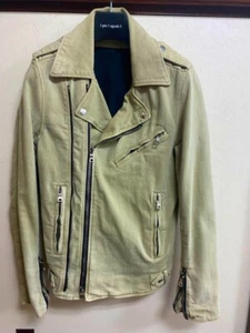 BALMAIN Cotton Zip Riders Jacket Men's Denim Cloth ZIP Size S Used - Picture 1 of 8