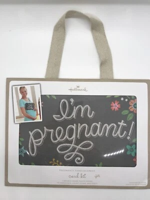 Hallmark 7 Double Sided Pregnancy Announcement Photo Props Card Kit  NEW! - Image 1 of 4