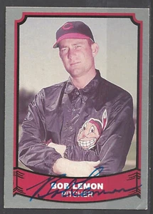 HOF Bob Lemon Autograph on Baseball Card - Picture 1 of 1