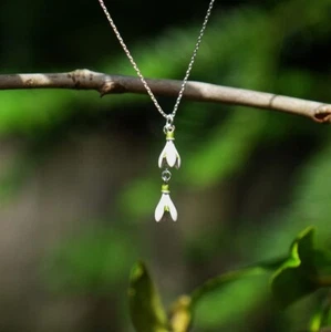 Collar Flor Gota Nieve - Imagen 1 de 2