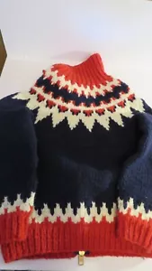 Canadian Sweater Company Wool Knit Hand Knotted Cowichan Sweater Jacket S - Picture 1 of 5