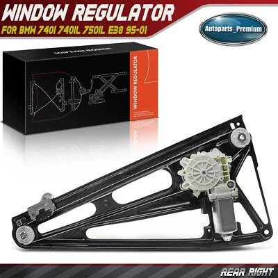 Regulador de ventana eléctrico pasajero trasero derecho para BMW E38 740i 740iL 750iL 95-01 Foto 1 de 4