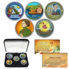 2023 COLORIZED American Women Quarters US Mint 5-Coin Full Set with Display Box